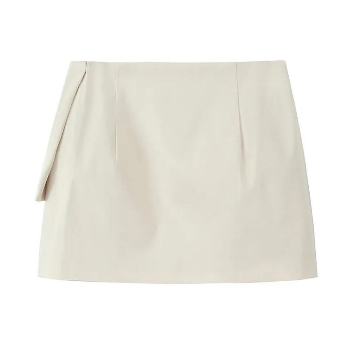 Falda Crema con Lazo