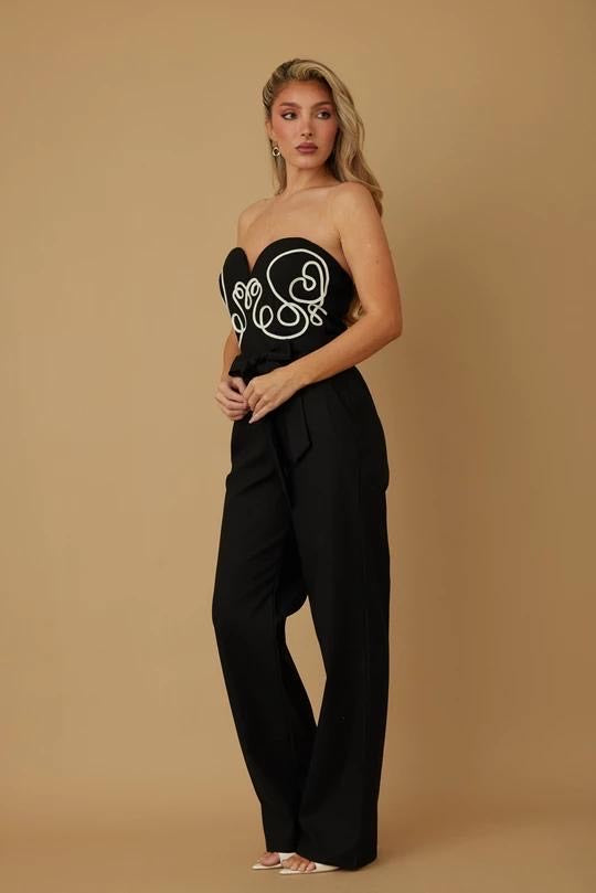 Jumpsuit Strapless Negro