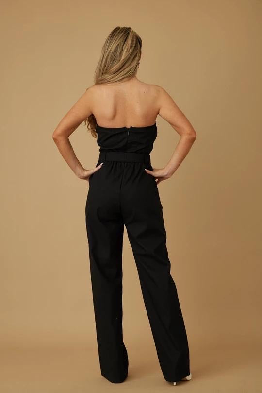 Jumpsuit Strapless Negro