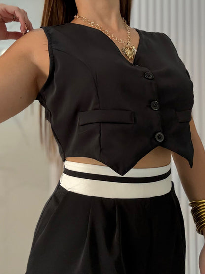 Set Negro de Dos Piezas